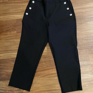 Rachel Zoe Black Cropped Ankle Pants with Sleek Design
